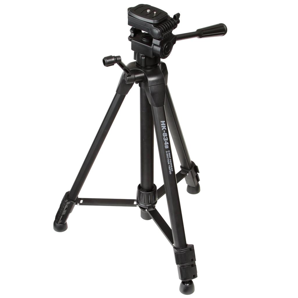 HAKUBA Aluminum Tripod Black Quick Release Plate 130cm Convenient for Webcam Smartphone and Video Includes Storage 4977187715200 3-Section HK-834B -