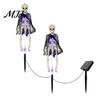 Glow in The Dark Bat Figures Solar Halloween Garden Lights, Realistic Skeleton Pathway Decor, Waterproof LED Spooky Stickers for Windows Stake
