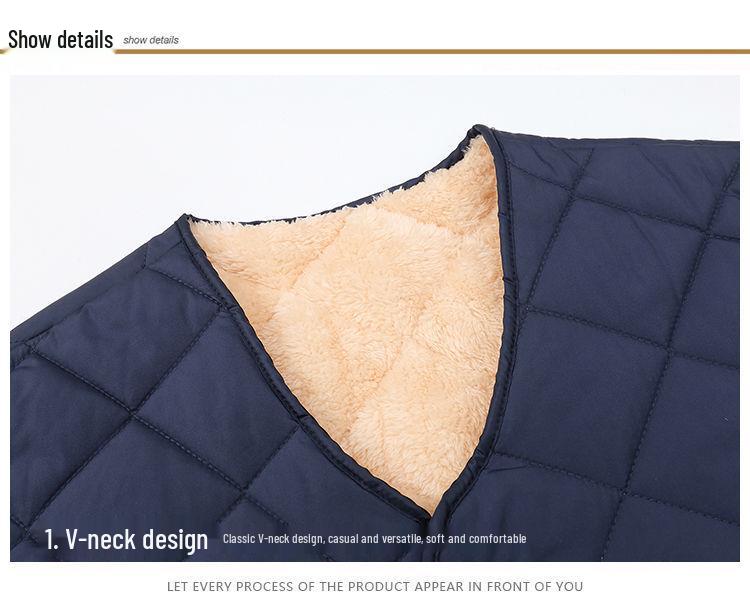 Men's Warm Down Cotton Jacket for Autumn/Winter - Thick Inner Layer, Large Size, Short Jacket for Middle-Aged and Elderly