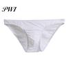 Solid Color Briefs Men Summer 3D U-convex Low-rise Underwear Thin Panties Three-dimensional Pouch Moisture-wicking
