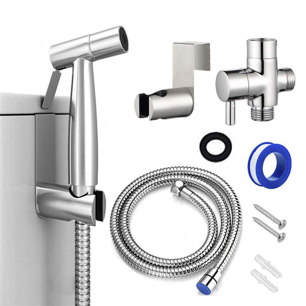 

Toilet Handheld Stainless Steel Bidet Spray Shower Sprayer Douche Kit Set One Size жёлтый