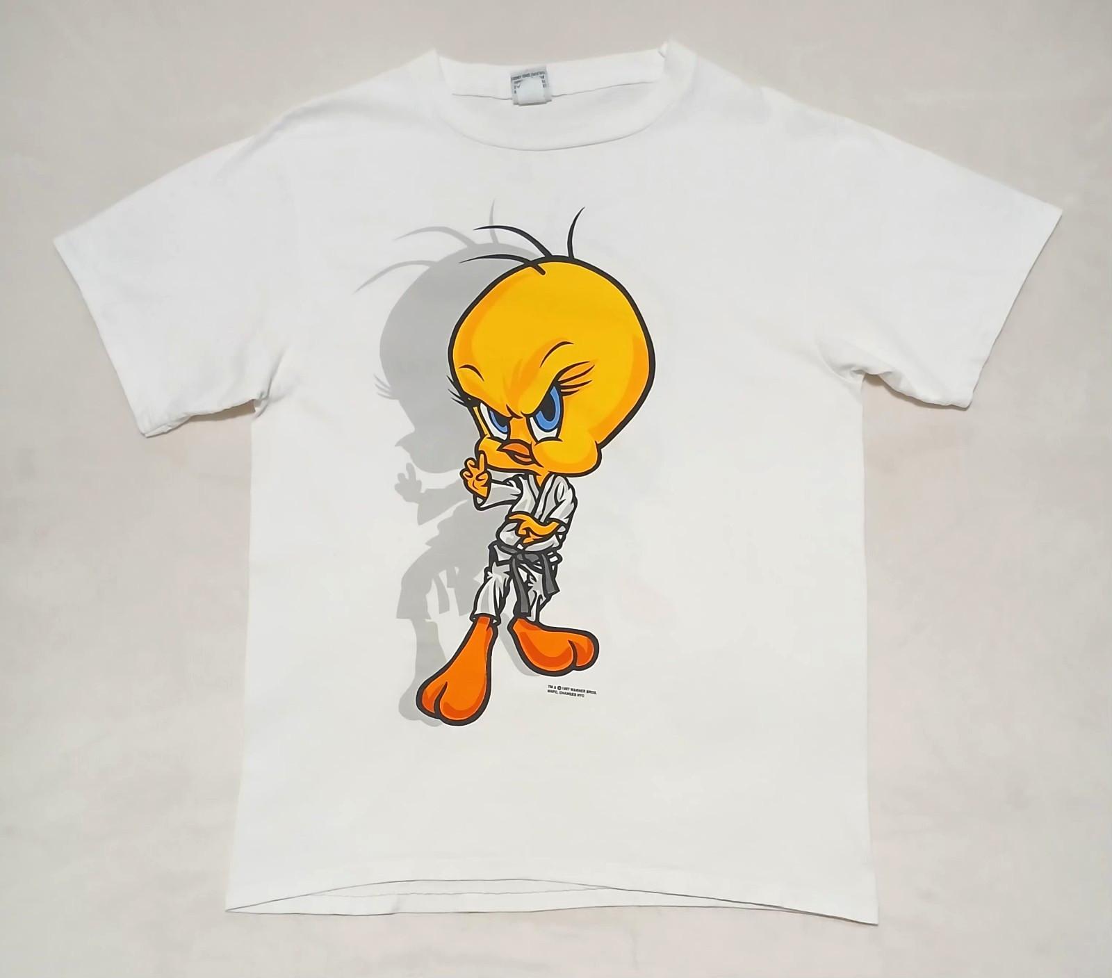 Vintage Tweety Bird T-Shirt L Karate Breakthrough Rare 1997 Warner Bros. Cartoon XXL