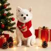 Reindeer Puppy Knitted Scarf Santa Claus Pet Winter Warm Scarf Pet Christmas Scarf  Christmas Party