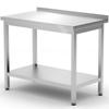 Wall Worktop Table with Shelf Edge Budget Line STEEL 800 X 600 X 850 Mm Hendi 817261