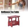 1:12 Dollhouse Tea Table DIY Wooden Miniature Coffee Table Furniture Model Accessory Pretend Play Toy