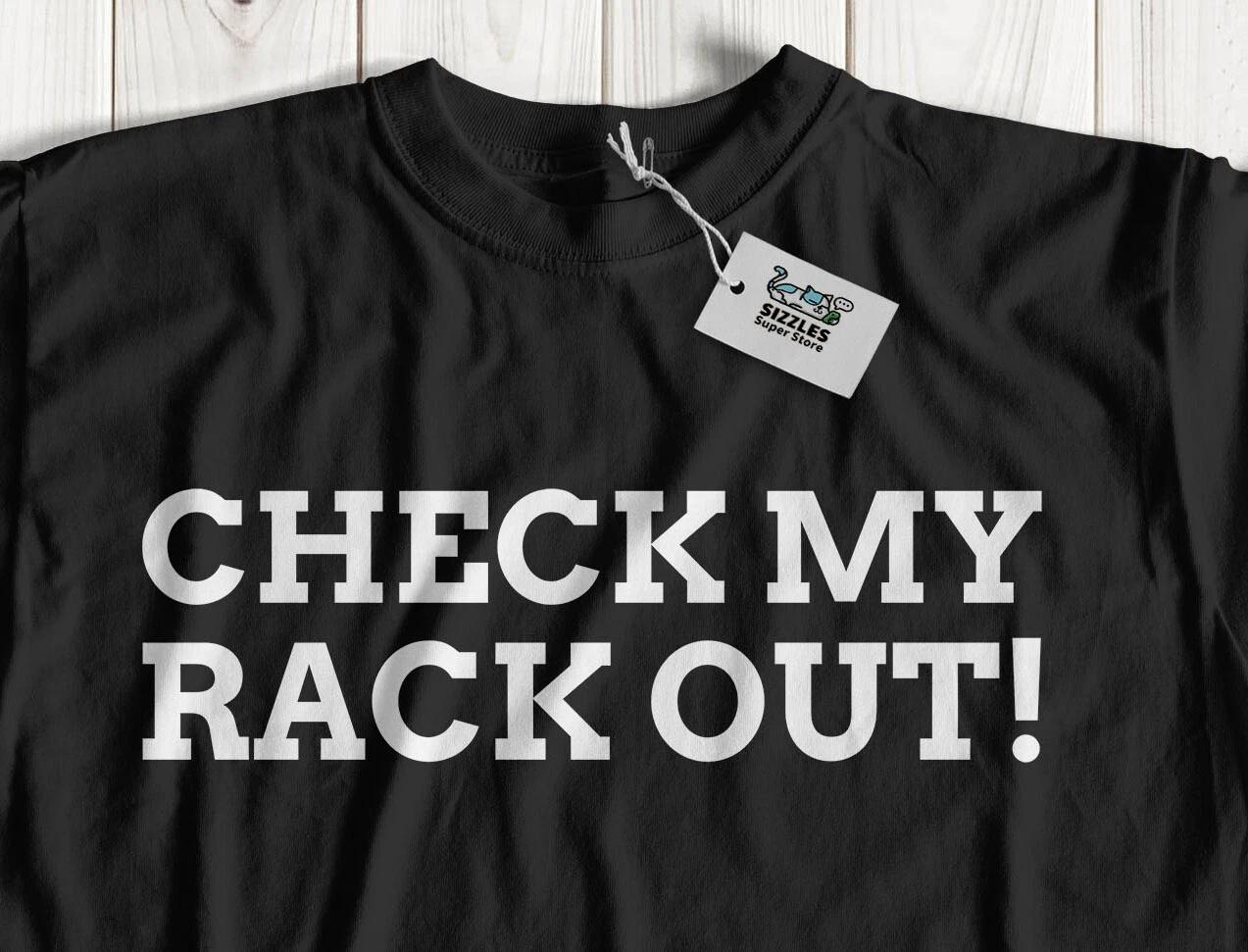 Check My Rack Out! Funny Boob Job T-Shirt Mastectomy Breast Surgery Gifts XL