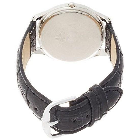 Citizen QQ Wristwatch Analog Waterproof Leather Belt Q998-304 Mens White