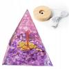Pyramide Orgonite + Base Lampe LED 5cm Pierres Cristaux Amulette 5cm Hx06