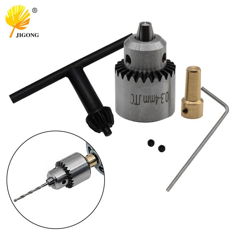 4-teiliges Mini-Elektrobohrfutter-Set (0,3-4mm) mit Dreibackenfutter – Anti-Rutsch-Design