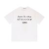 Unisex Vintage Gewassen Katoenen T-shirt Met Letterprint Tie-Dye Zoom Ronde Hals Losse Pasvorm Top