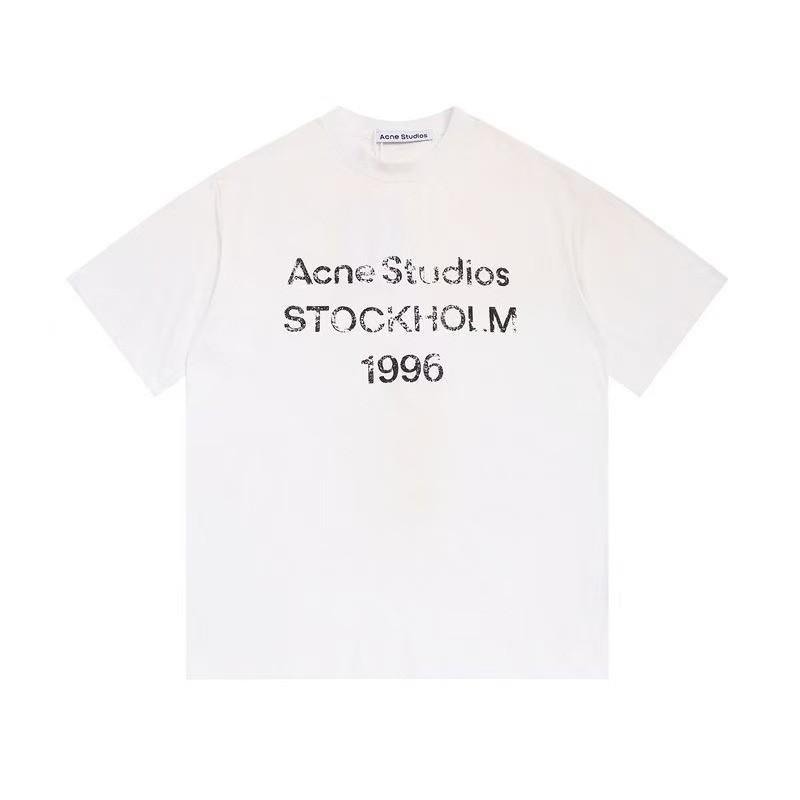 Unisex Vintage Gewassen Katoenen T-shirt Met Letterprint Tie-Dye Zoom Ronde Hals Losse Pasvorm Top