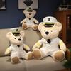 Cartoon Cute Captain Bear Doll Plush Toy Bear Hug Bear Doll Children Soothing Doll