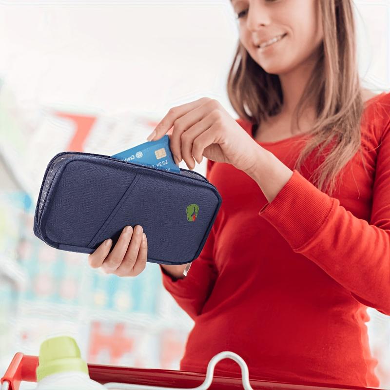 Travel Passport Holder Multi-Functional Wallet-Style Travel Document Holder Men's Women's Style Passport Wallet Organizer Bag