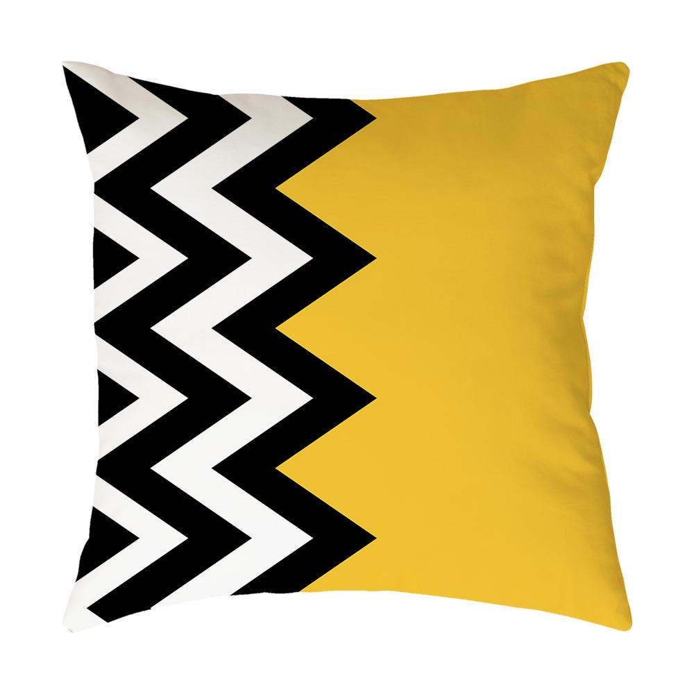 Kissen Leinen Kurzplüsch Zuhause Einfach Nordischer Stil Geometrischer Kissenbezug Sofakissen Kissenbezug