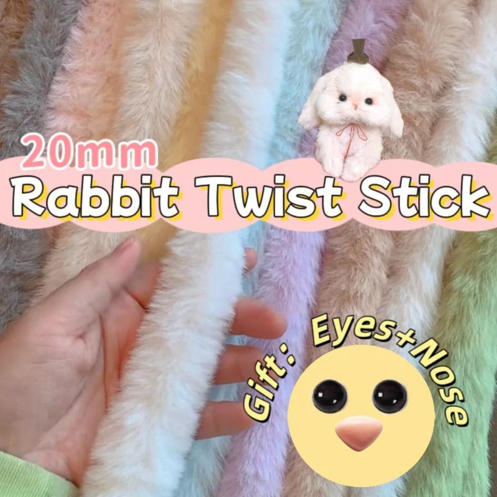Furry Colorful Twist Wire Sticks Plush Stuffed Long Wool Chenille Sticks  Kindergarten