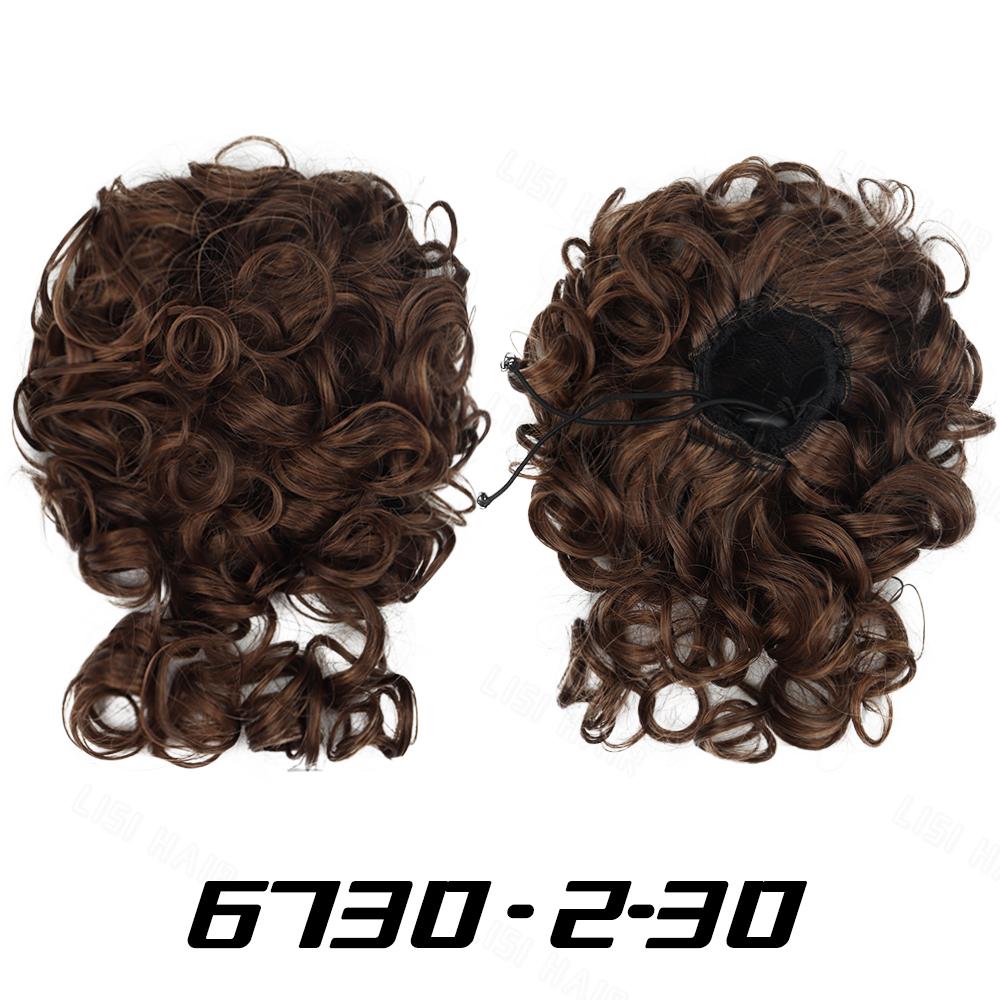 

MERISIHAIR Небрежный пучок для волос, эластичный шнурок, свободный большой вьющийся короткий пучок, синтетический хвостик, наращивание волос, пучок для женщин, повседневное использование 25cm