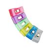 100 Pieces Multifunction Clips Colorful Transparent Plastic Flat Tail Clip Set for Hanging Photo