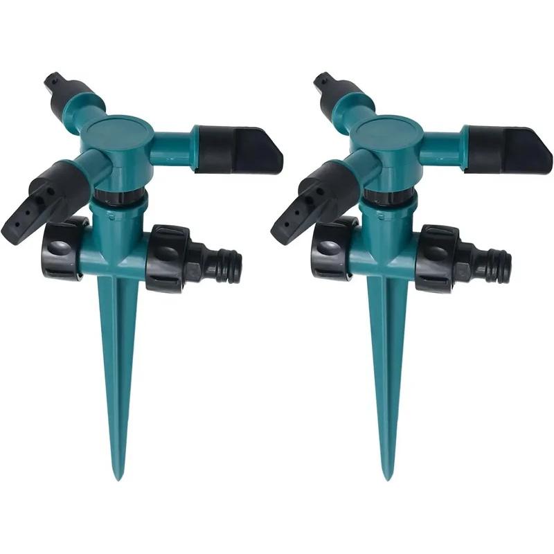 2pcs 360° Rotating Garden Sprinkler, Automatic Watering System for Agricultural & Lawn Irrigation, Water Saving Sprayer
