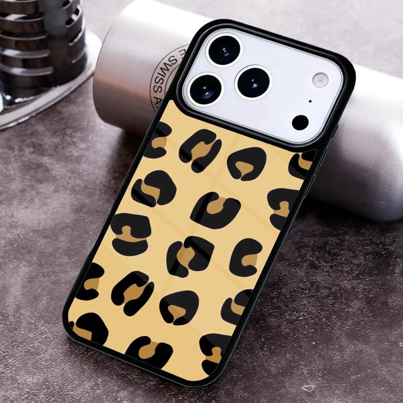 Fashion Leopard Print Phone Case for iPhone 17 16 15 Pro Max Air 14 13 12 11 Plus Shockproof Cover