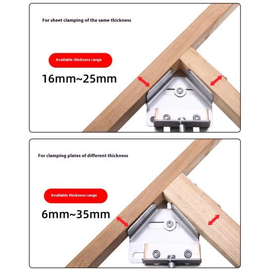 1/2Pcs Woodworking Corner Clamps Ergonomic Handle Multipurpose 90-Degree Right Angle Clamps