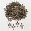 18/48Pcs/Lot Antique Bronze Silvery Cross Charms Hollow Pendants for DIY Jewelry Making