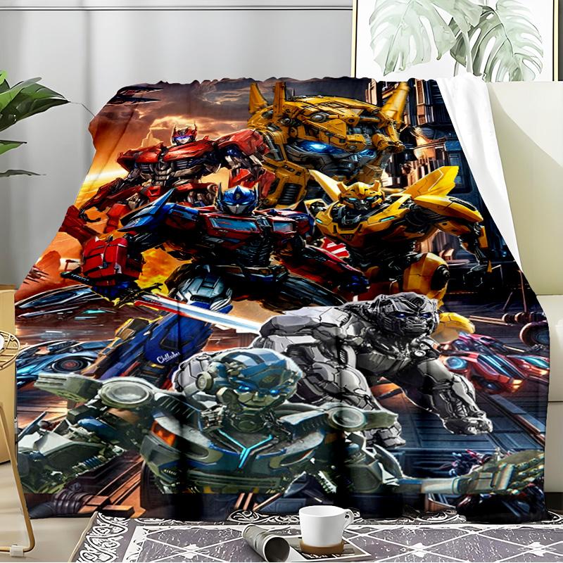 Trans-formers Blanket Flannel Throw for Sofa, Indoor, Camping, Living Room, Office, Chair, And Bed Soft Birthday Gift