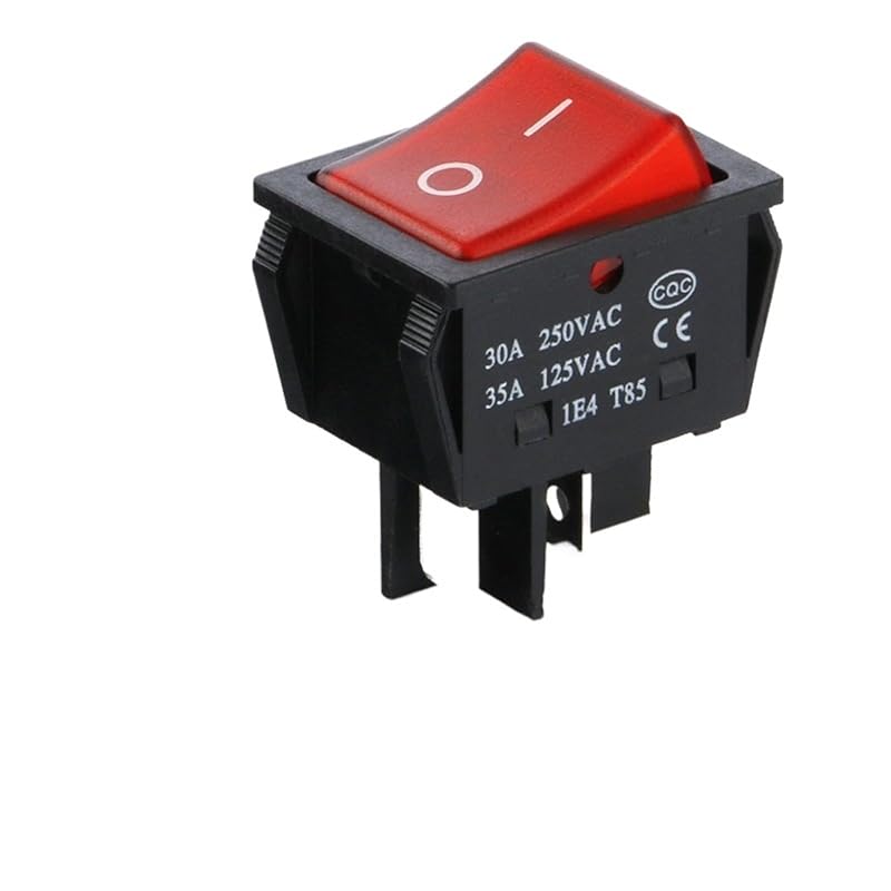 1PCS 30A High Current Plastic Rocker Switch 30A 250VAC 4PIN 6PIN(Red 6pin)