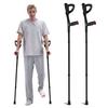 VEVOR Forearm Crutches for Adults, Folding Walking Forearm Crutches with 10-Level Adjustable Height