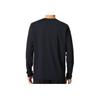 Under Armour Solid Logo Print Crew Neck Long Sleeve T-Shirt And Mid Rise Long Pants Casual Sports Set Men sets Black 22600307-001+23600704-001