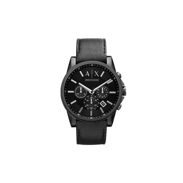 ARMANI EXCHANGEAE Wrist Watch Quartz Movement Leather Strap Black Dial Men s Watches AX2098 AX2098