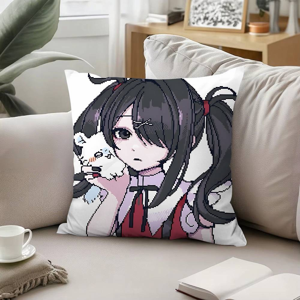 H-Needy Streamer OverloadS Pillow Case Cushion Cover Soft Cute Throw Pillow Case For Car Sofa Pillowcase Polyester With Zipper