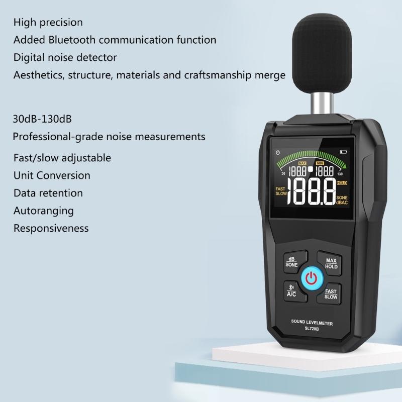 Decibel Meter/Sound Pressure Reader / 30-130dBA Ranges Digital Sound Meter Decibel Meter