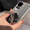 Glitter Ring Holder Case for Samsung Galaxy S24 S25 Ultra S23 S22 Plus S21 S20 FE A54 A55 A34 A14 A52 A15 Bracket Bling Cover