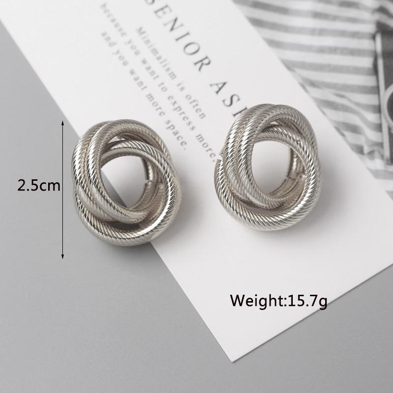 Boucles d'oreilles pendantes torsadées en métal pour femmes, couleur or, alliage enveloppé, déclaration géométrique irrégulière, oreille féminine, zircon, pendientes mujer