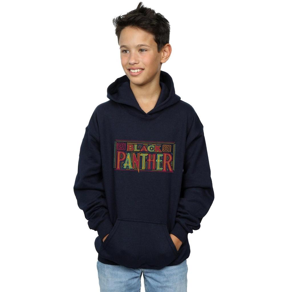 Marvel Boys Black Panther Tribal Logo Hoodie