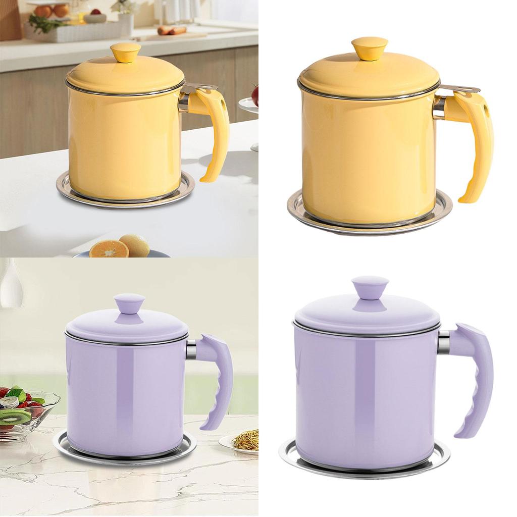 Nádoba na filtrování oleje Sítko na tuk 1400ml Kuchyňská filtrační nádoba se sítkem Nádoba na olej Všestranná nádoba na filtrování oleje pro domácnost