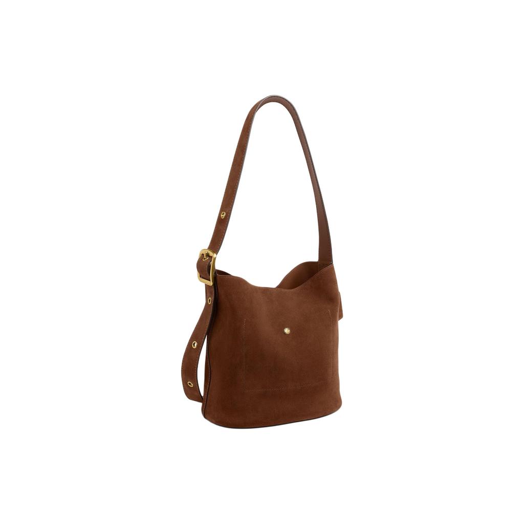 Coach Bleecker 28 Bucket Bag With Metal Hardware Women Shoulder Bag Warm-Brown CCC24-B4WBR
