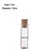 10mm Glass Tube Bottle with Mini Wood Cork, Handmade for DIY or Message Storage.