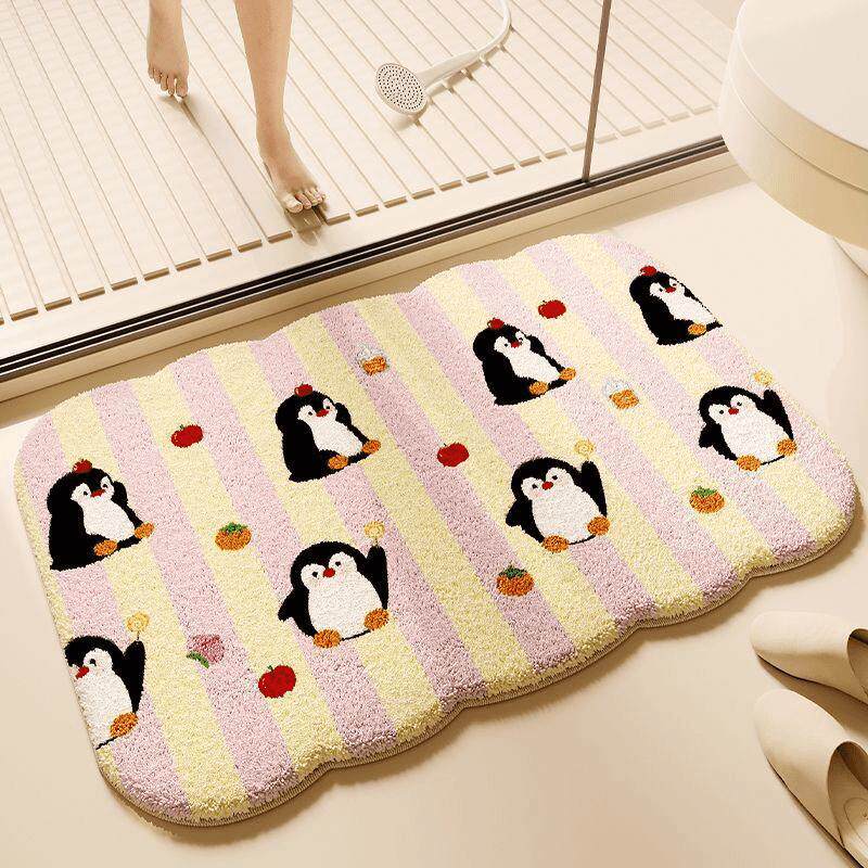 Imitation cashmere bathroom floor mat toilet toilet toilet door  absorbent foot mat household quick-drying carpet