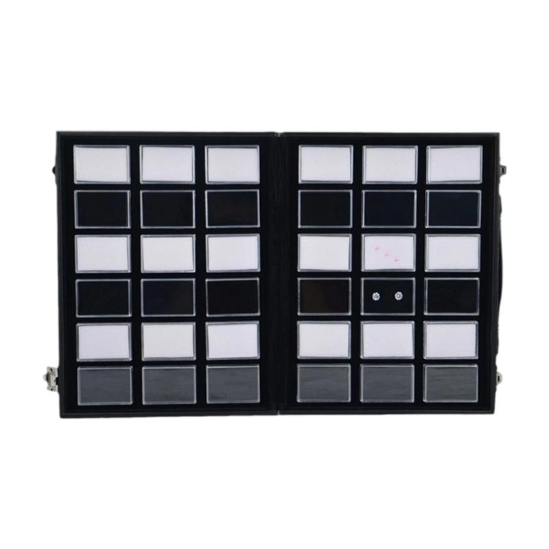 Clear Rectangular Jewelry Box with Handmade Leather Handle Displaying Organizers Suitable for Organizing Rings Bracelets