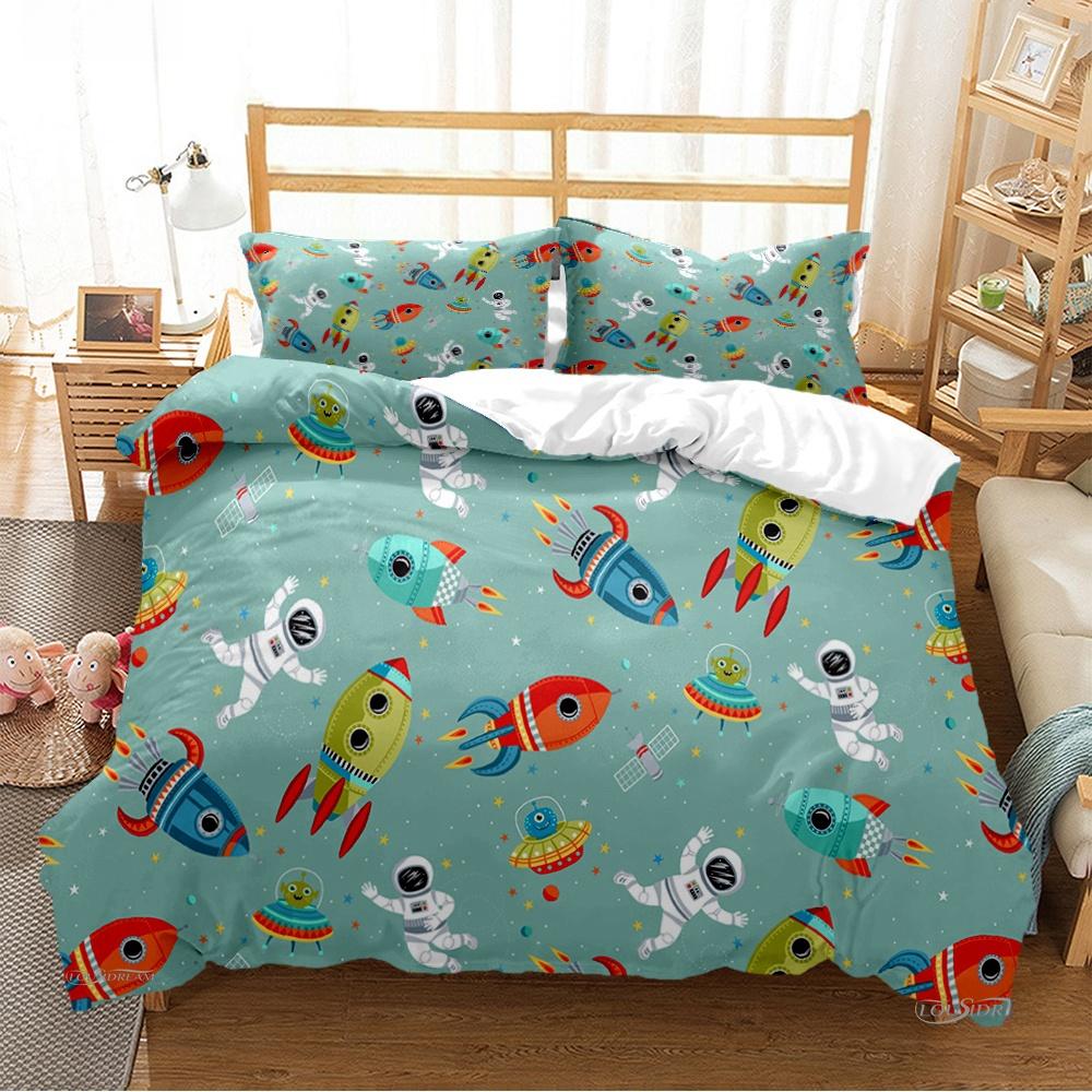 Cartoon Ocean Whale Dolphin Duvet Cover Kids Cute Kawaii Bedding Sets Soft Quilt Cover and Pillowcases Single_Double_Queen_King