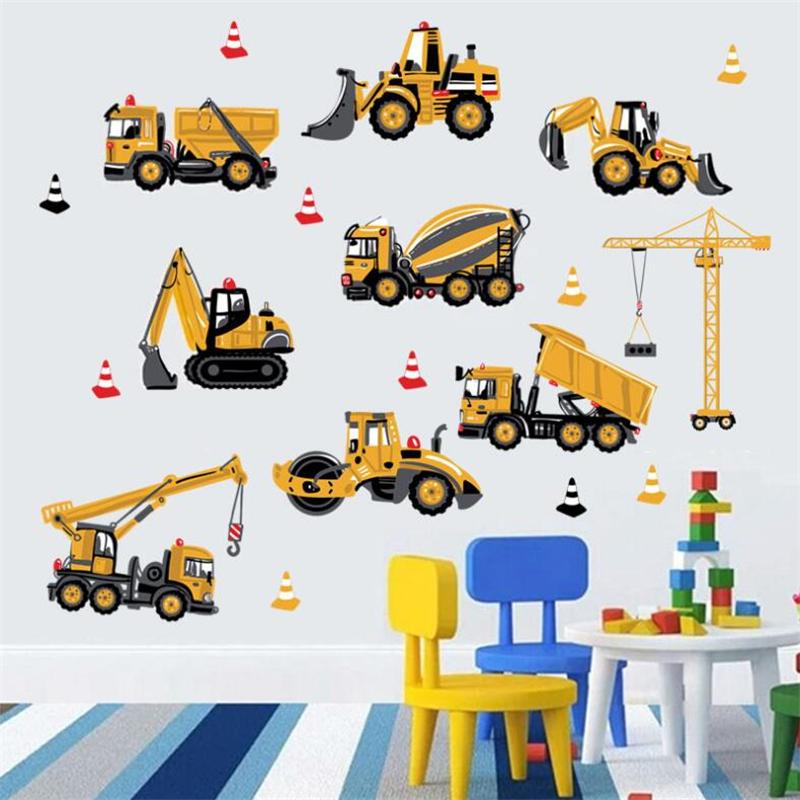 Cartoon Cars Lighting McQueen 3D Wall Sticke s For Kids Room Home Bedroom PVC Decor Cartoon Movie Mural Art Decals
