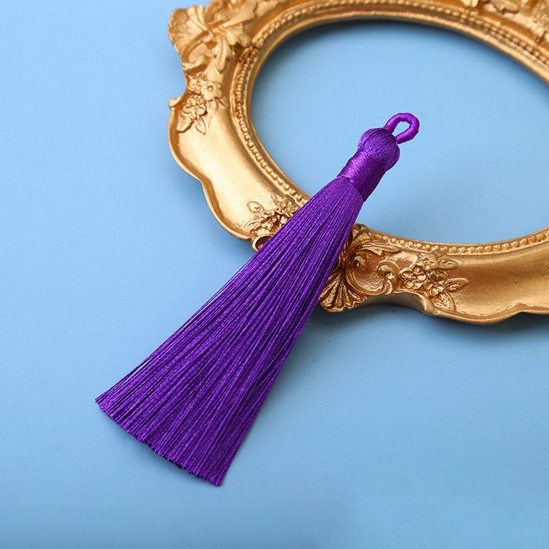 10pcs 8cm Ice Silk Tassel Charms Brush Pendant Crafts For Diy Jewelry Making Accessories Handmade Bracelet Earring Decor Crafts