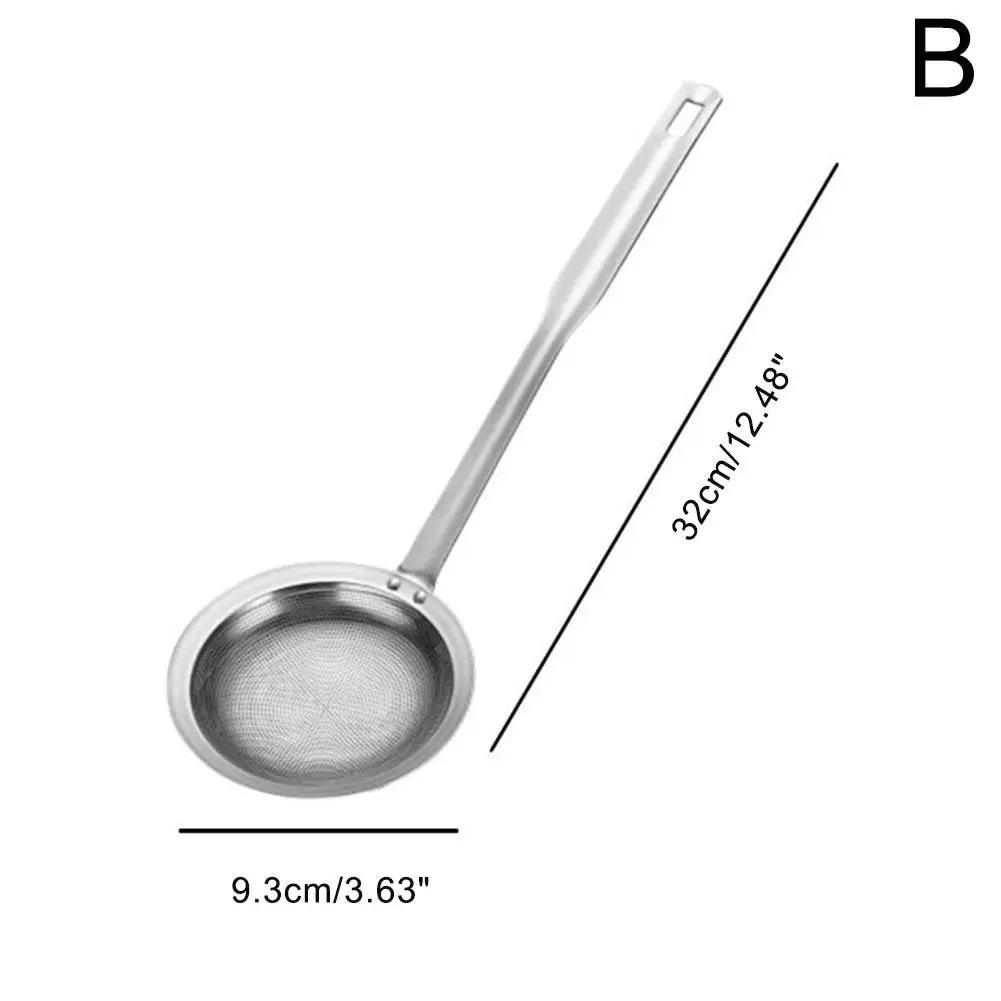 Filter Scoop Steel Fat Skimmer Spoon Strainer With Kitchen Oil Handle Fine Mesh Grease Skim Strainer Tool Fat Foa P7C1