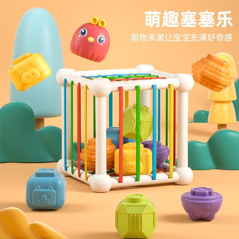 Infant Fruit Sisele Toy Set, Rainbow Rubik'S Cube Sisele Baby Cognitive Educational Toys