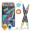 Doppelseitiger Glitzer-Marker: Zweifarbiger Aquarellstift mit weicher Spitze