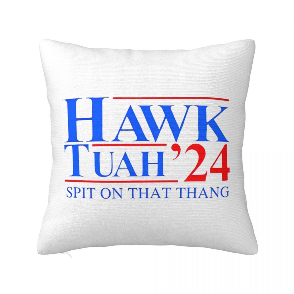 Hawk Tuah Spuug Op Dat Ding 2024 Kussensloop Grappige Meme Kussenhoezen Mode Rits Decor Kussenhoes voor Huis 45x45cm