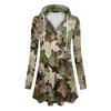 Women's Casual Fashion Solid Color V Neck Long Sleeve Button Hoodie Tops