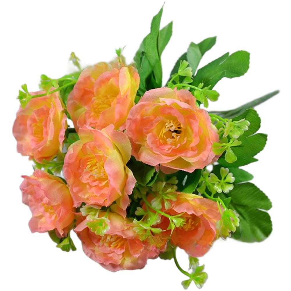 Realistic Silk Petals Artificial Flowers Plastic-wrapped Wire Stems
