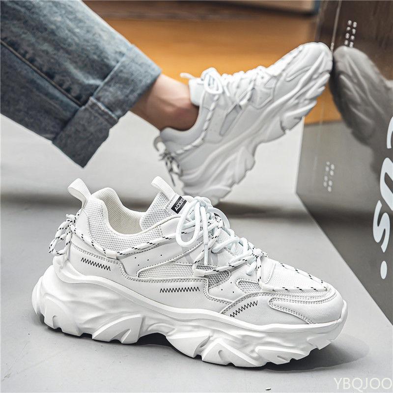 Heren lente zomer nieuwe lichtgewicht ademende mesh sportschoenen casual comfortabele dikke zool heren hardloopsneakers